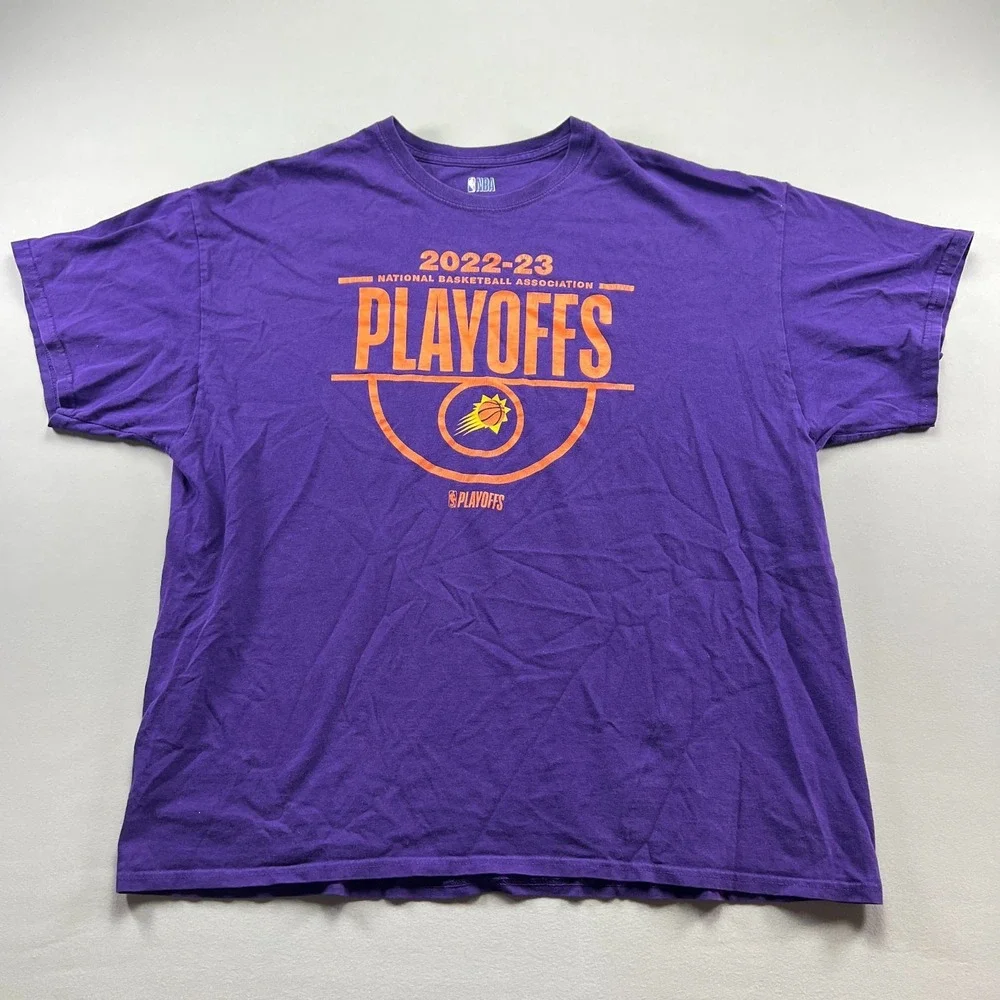 Phoenix Suns 2022-23 NBA Playoffs T Shirt Mens 2XL Purple Short Sleeve Crew Neck